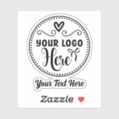 Gepersonaliseerde Stijlvolle Logo Modern Custom Br Sticker (Vel)