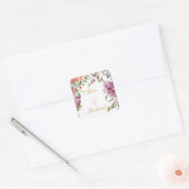 Gepersonaliseerde stikers in goud vierkante sticker (Envelop)