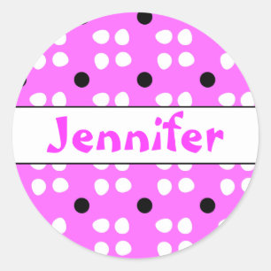 Gepersonaliseerde Stippen patroon Ronde Sticker