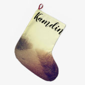 Gepersonaliseerde Stocking Sunrise Pathway Walkway Grote Kerstsok (Voorkant (Hangend))