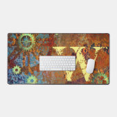 Gepersonaliseerde stoomponsklokken bureaumat (Keyboard & Muis)