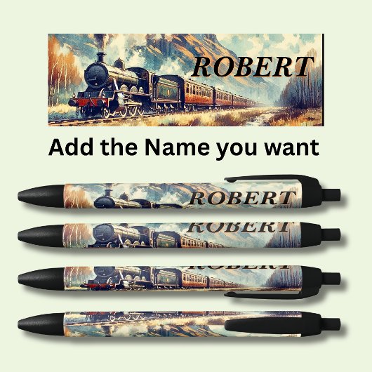 Gepersonaliseerde stoomtrein pen