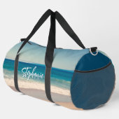 Gepersonaliseerde Strandfoto Ocean Blue Plunjezak (Rechterhoek)