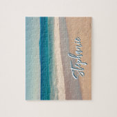 Gepersonaliseerde Strandfoto Ocean Blue Schilderac Legpuzzel (Verticaal)