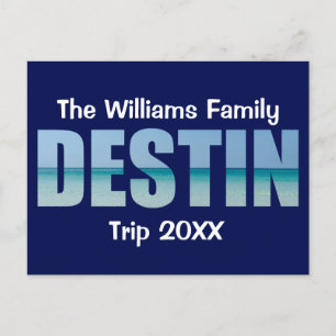Gepersonaliseerde Strandreis Destin Cool Ocean Briefkaart