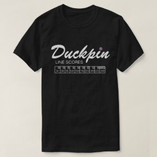 Gepersonaliseerde streepjeslijnscores zwart t-shir t-shirt