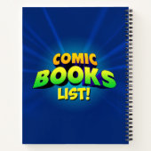 Gepersonaliseerde striplijst notitieboek (Achterkant)