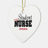 Gepersonaliseerde student Zuster Kerstmis Keramisch Ornament (Links)