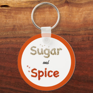 Gepersonaliseerde Sugar & Spice Paprika Chili Suga Sleutelhanger
