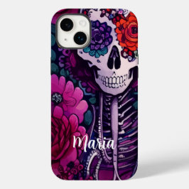 Gepersonaliseerde suikerschedel Dia de los Muertes Case-Mate iPhone 14 Plus Hoesje