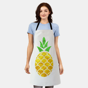Gepersonaliseerde Summer Foil Gold Geometric Pinea Schort