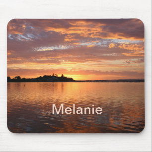 Gepersonaliseerde Sunset Lake Uitzicht Muismat