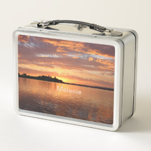 Gepersonaliseerde Sunset Lake Uitzicht Trinket