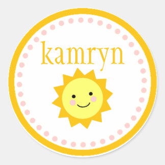 Gepersonaliseerde Sunshine Sticker - Stippen