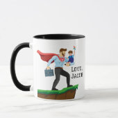 Gepersonaliseerde super vader / vader met zijn zoo mok (Links)