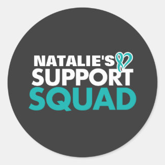 Gepersonaliseerde supporter ovariumkanker bewustzi ronde sticker