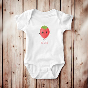 Gepersonaliseerde Sweet Kawaii Strawberry Romper