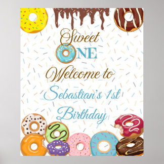 Gepersonaliseerde Sweet One First Birthday Welkom  Poster