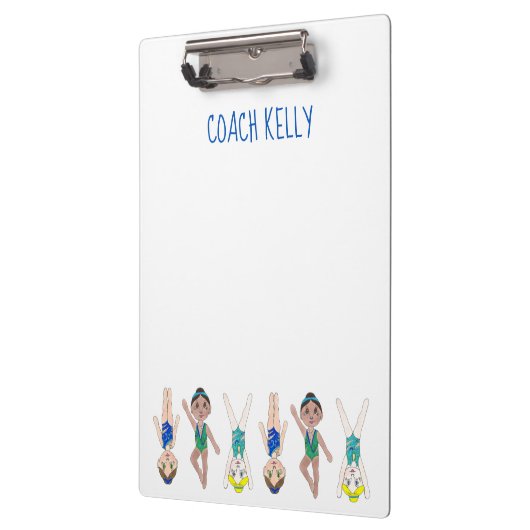 Gepersonaliseerde Synchro Synchronized Swim Coach  Klembord (Links)