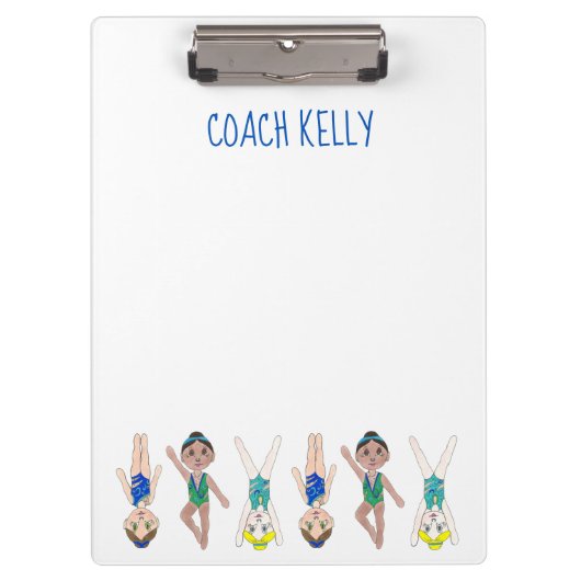 Gepersonaliseerde Synchro Synchronized Swim Coach  Klembord (Voorkant)