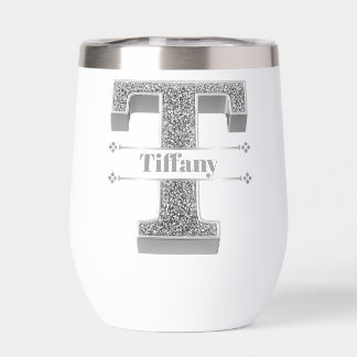 Gepersonaliseerde T-Initiaal Silver Monogram Jouw
