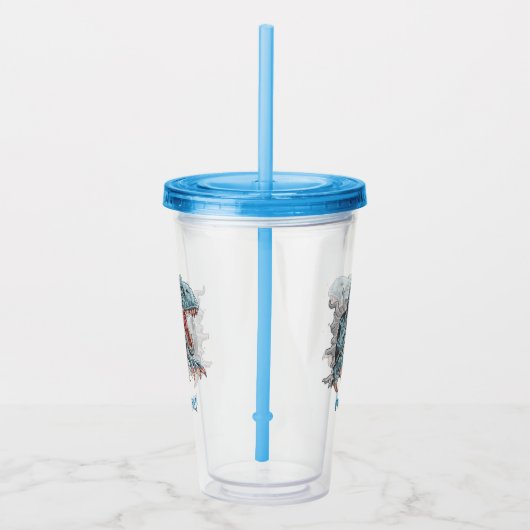 Gepersonaliseerde T-Rex Dinosaur Acryl Drinkbeker (Rechts)