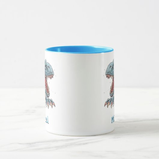 Gepersonaliseerde T-Rex dinosaurus-mok Mok (Midden)