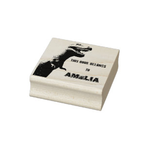 Gepersonaliseerde T-Rex - Dit boek behoort tot Rubberstempel
