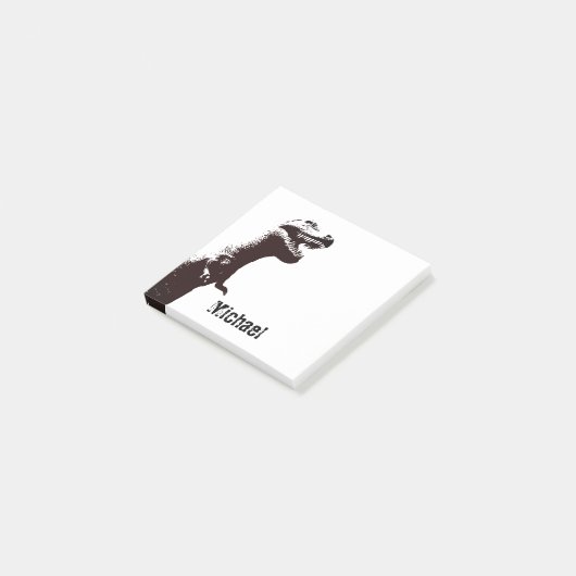 Gepersonaliseerde T-Rex Post-it® Notes (Schuin)