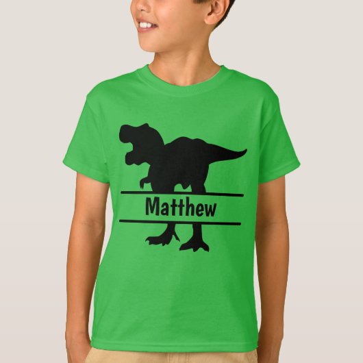 Gepersonaliseerde T-Rex T-shirt (Voorkant)