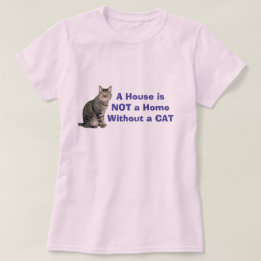 Gepersonaliseerde T-shirt voor thuis met roze kat