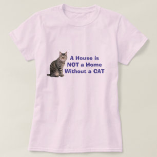 Gepersonaliseerde T-shirt voor thuis met roze kat