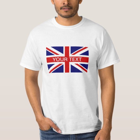 Gepersonaliseerde T-Shirten met vlag van British U T-shirt (Voorkant)