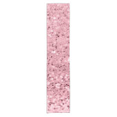 Gepersonaliseerde Table Runner Roos Gouden Glitter Korte Tafelloper (Voorkant)