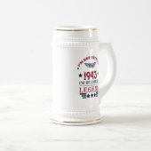 Gepersonaliseerde tachtig vintage 80ste verjaardag bierpul (Voorkant rechts)