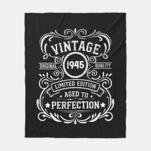 Gepersonaliseerde tachtig vintage 80ste verjaardag fleece deken