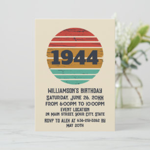 Gepersonaliseerde tachtig vintage 80ste verjaardag kaart