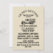 Gepersonaliseerde tachtig vintage 80ste verjaardag kaart (Voorkant)