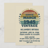 Gepersonaliseerde tachtig vintage 80ste verjaardag kaart (Voorkant / Achterkant)