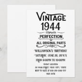 Gepersonaliseerde tachtig vintage 80ste verjaardag kaart (Voorkant / Achterkant)