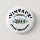 Gepersonaliseerde tachtig vintage 80ste verjaardag ronde button 5,7 cm (Voorkant)