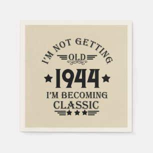 Gepersonaliseerde tachtig vintage 80ste verjaardag servet