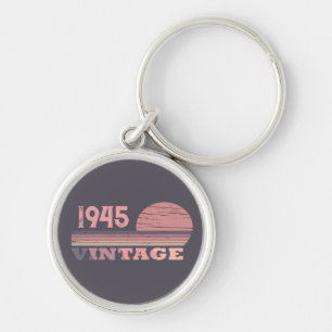 Gepersonaliseerde tachtig vintage 80ste verjaardag sleutelhanger