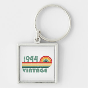 Gepersonaliseerde tachtig vintage 80ste verjaardag sleutelhanger