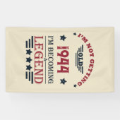 Gepersonaliseerde tachtig vintage 80ste verjaardag spandoek (Horizontaal)