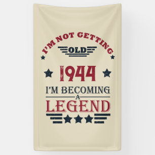 Gepersonaliseerde tachtig vintage 80ste verjaardag spandoek