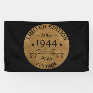 Gepersonaliseerde tachtig vintage 80ste verjaardag spandoek