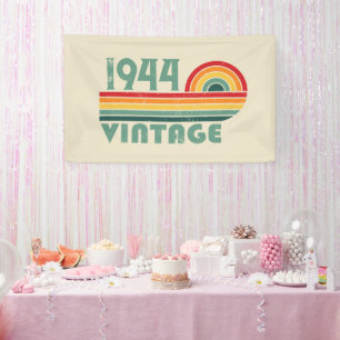 Gepersonaliseerde tachtig vintage 80ste verjaardag spandoek
