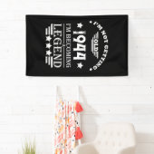 Gepersonaliseerde tachtig vintage 80ste verjaardag spandoek (Insitu)