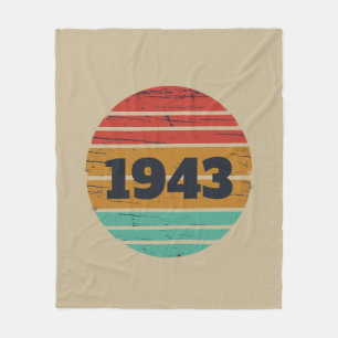 Gepersonaliseerde tachtigste vintage 80ste verjaar fleece deken